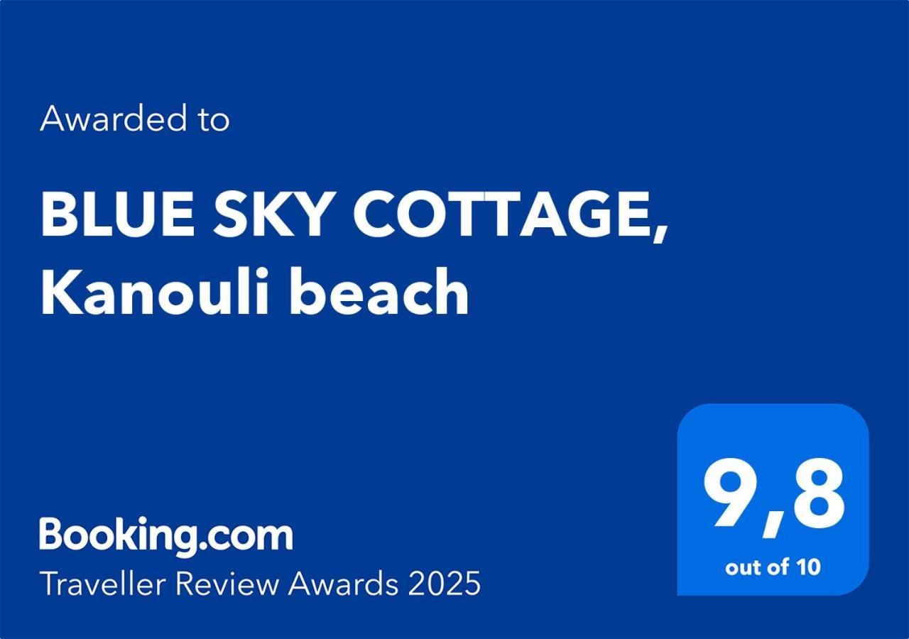 Blue Sky Cottage, Kanouli Beach Halikounas Ngoại thất bức ảnh